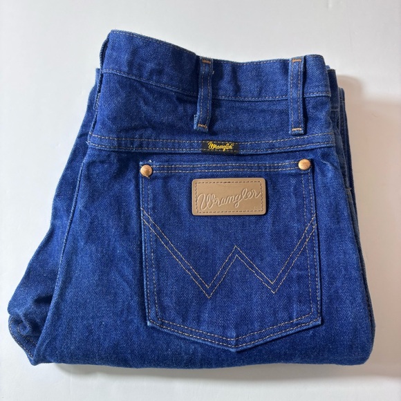 Wrangler Men's Jeans Cowboy Cut Slim Fit Rigid Indigo Denim Blue Size 34x33 - Picture 7 of 14